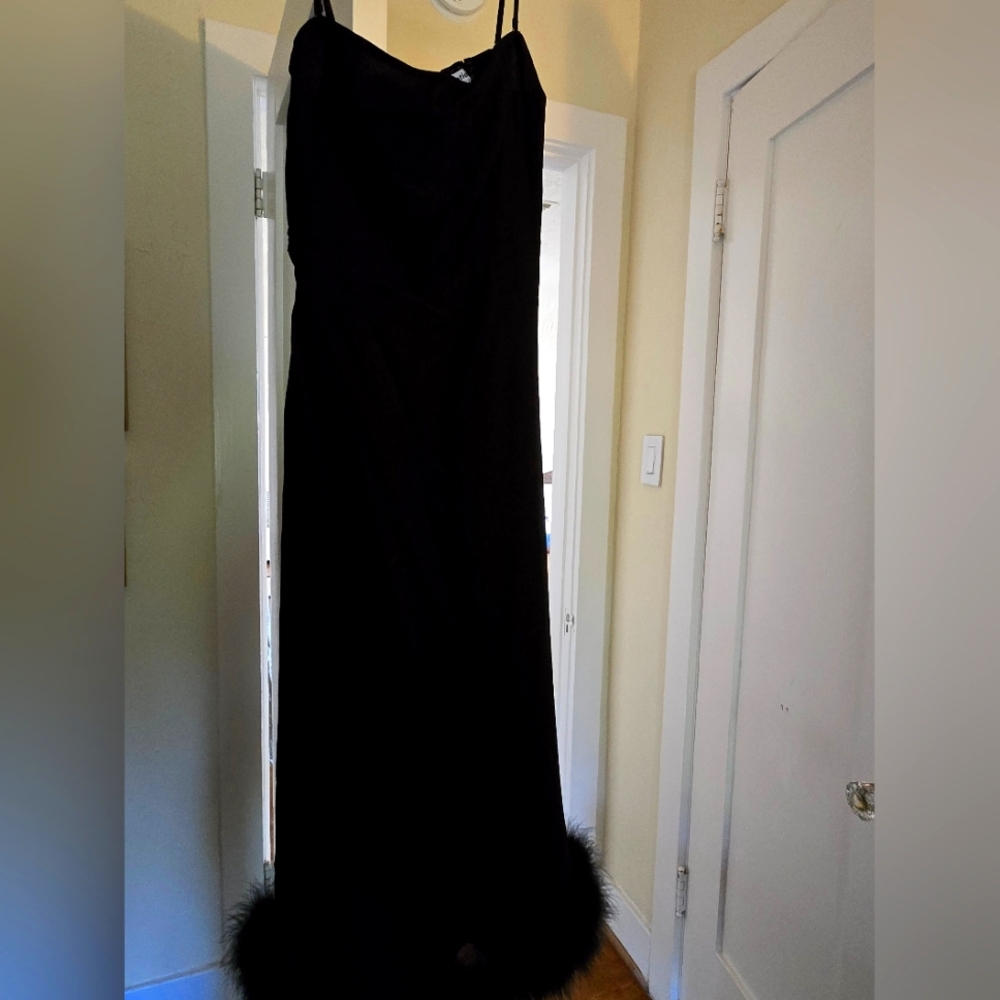 Reformation Ahna Black Evening Dress